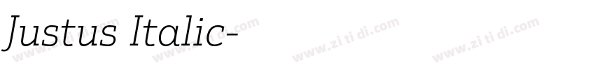 Justus Italic字体转换